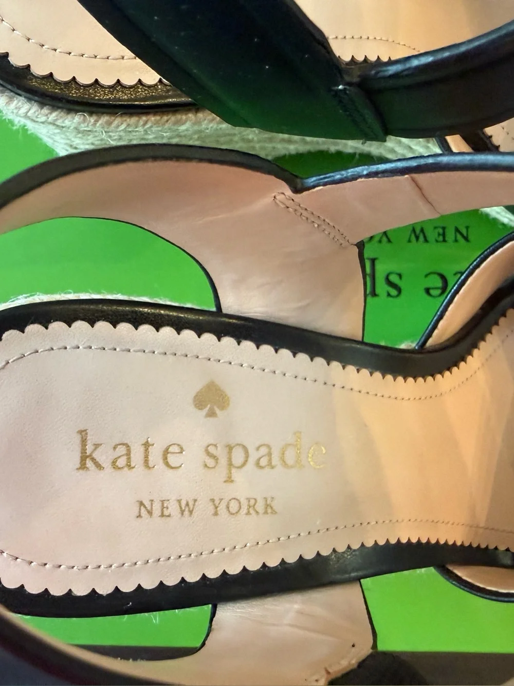 KATE SPADE: Della Wedge; Black, 7.5